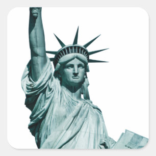 Pegatina Cuadrada La estatua de la libertad