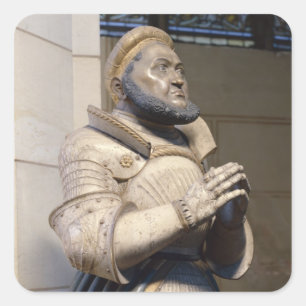 Pegatina Cuadrada La estatua del elector de Lifesize Alabaster