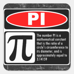 Pegatina Cuadrada La Explicación De Pi
