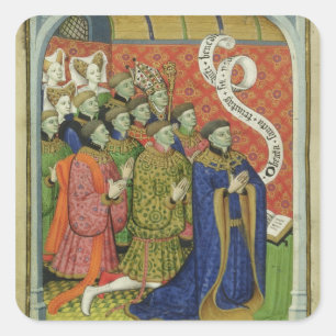 Pegatina Cuadrada La familia de Neville en el rezo