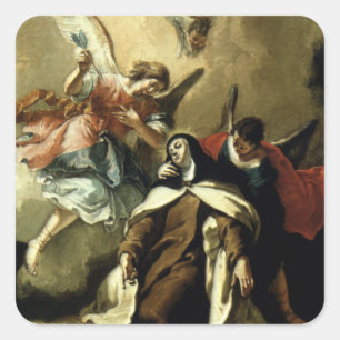 Pegatina Cuadrada La fascinación de St Therese - Fontebasso