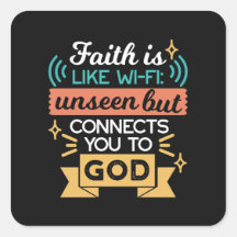 La fe es como WiFi Arte divertido de citas cristia