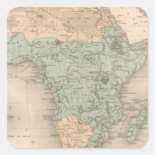 Pegatina Cuadrada La física África