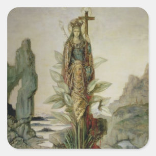 Pegatina Cuadrada La flor mística