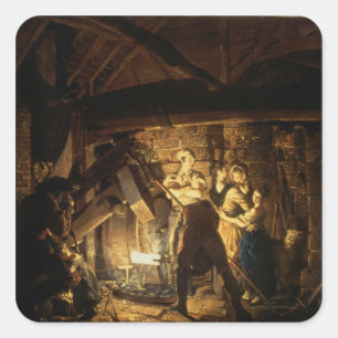 Pegatina Cuadrada La Forja de Hierro, 1772