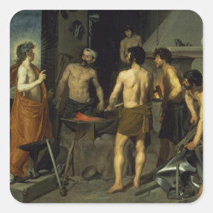 Pegatina Cuadrada La Forja de Vulcano, 1630