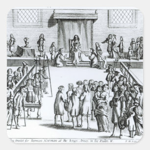 Pegatina Cuadrada La forma de su Majestad