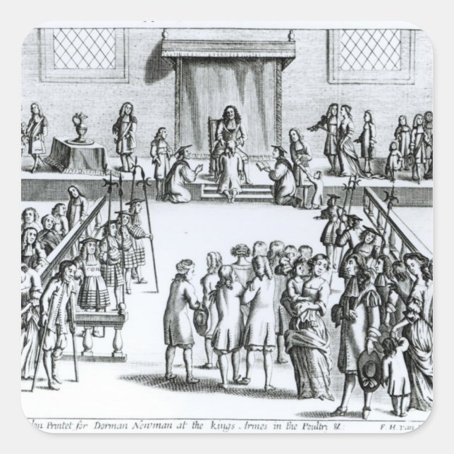 Pegatina Cuadrada La forma de su Majestad (Anverso)