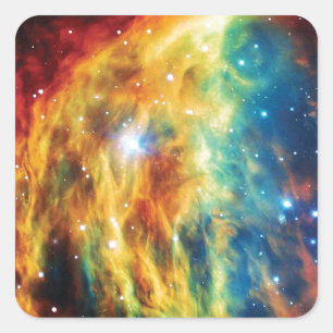 Pegatina Cuadrada La foto del Hubble de la nebulosa Medusa en el esp