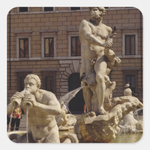 Pegatina Cuadrada La fuente de Moro