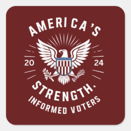 Pegatina Cuadrada La fuerza de Estados Unidos