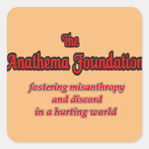 Pegatina Cuadrada la fundación anatema