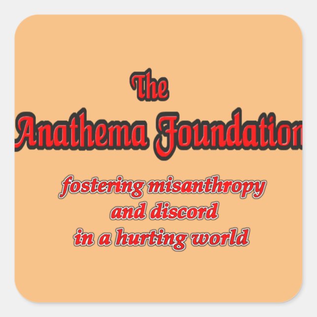 Pegatina Cuadrada la fundación anatema (Anverso)