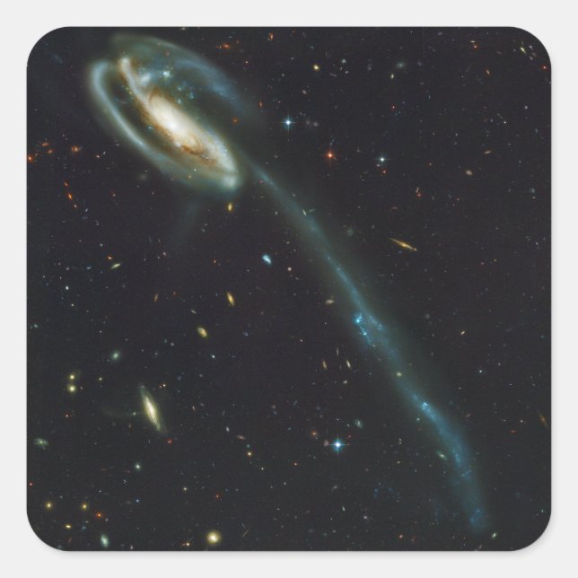 Pegatina Cuadrada La Galaxia Tadpole UGC 10214 (Anverso)