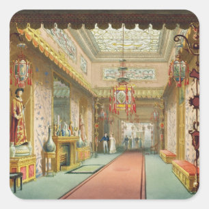 Pegatina Cuadrada La galería china, de 'Views of the Royal Pavi'