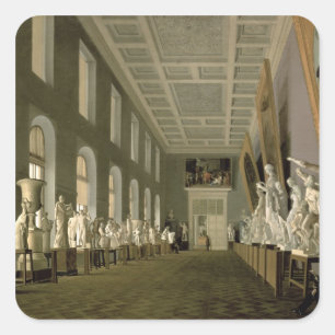 Pegatina Cuadrada La Galería de Antigüedades de la Academia de Bella