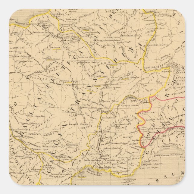 Pegatina Cuadrada La Gaule (Anverso)