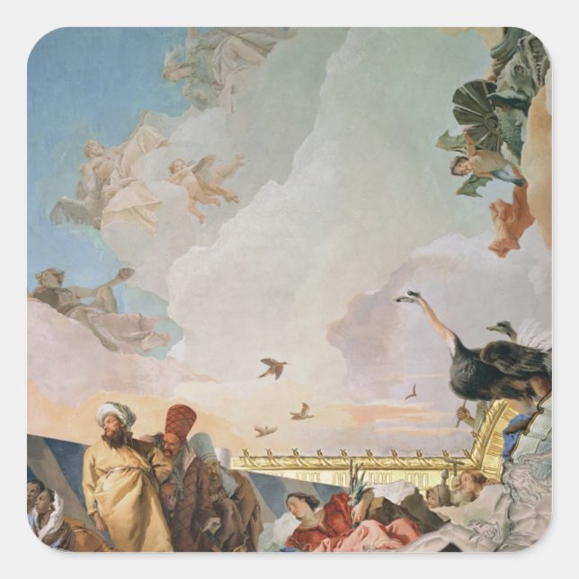 Pegatina Cuadrada La gloria de España III (Anverso)