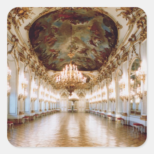 Pegatina Cuadrada La gran galería (Anverso)