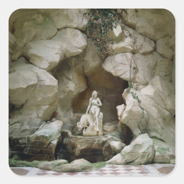 Pegatina Cuadrada La Grotto de la Laiterie de la Reine (Anverso)