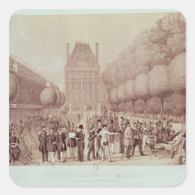 Pegatina Cuadrada La Guardia Nacional (Anverso)