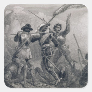 Pegatina Cuadrada La guerra de Pequod