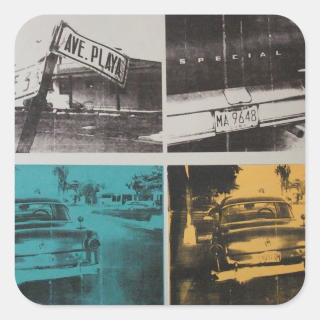 Pegatina Cuadrada La Habana 3 (Anverso)