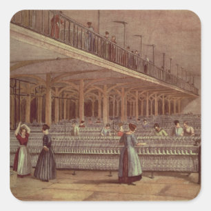Pegatina Cuadrada La habitación doble, Dean Mills, 1851