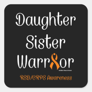Pegatina Cuadrada La hija hermana guerrera... RSD/CRPS