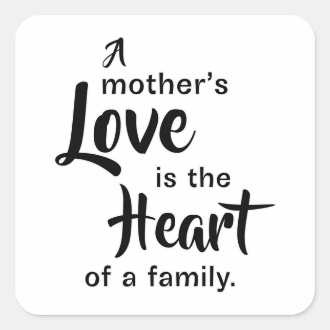 Pegatina Cuadrada La idea de regalo de mamá del Día de la Madre (Anverso)