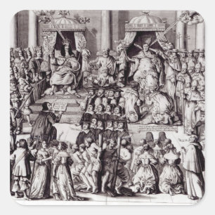 Pegatina Cuadrada La Iglesia de Inglaterra contra el papado