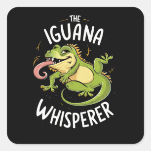 PEGATINA CUADRADA LA IGUANA WHISPERER