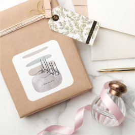 Pegatina Cuadrada La ilaha illa Allah Arabic Calligraphy – Minimal