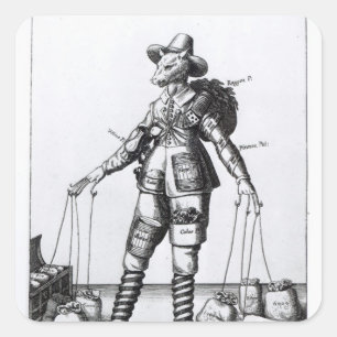 Pegatina Cuadrada La imagen de Pattenty', c.1641-50