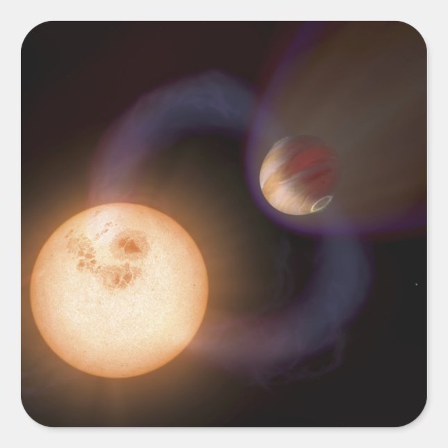 Pegatina Cuadrada La impresión de un artista 2 (Anverso)