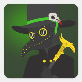 Pegatina Cuadrada La inclinación del buen doctor