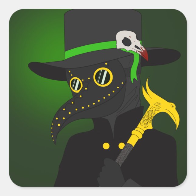 Pegatina Cuadrada La inclinación del buen doctor (Anverso)