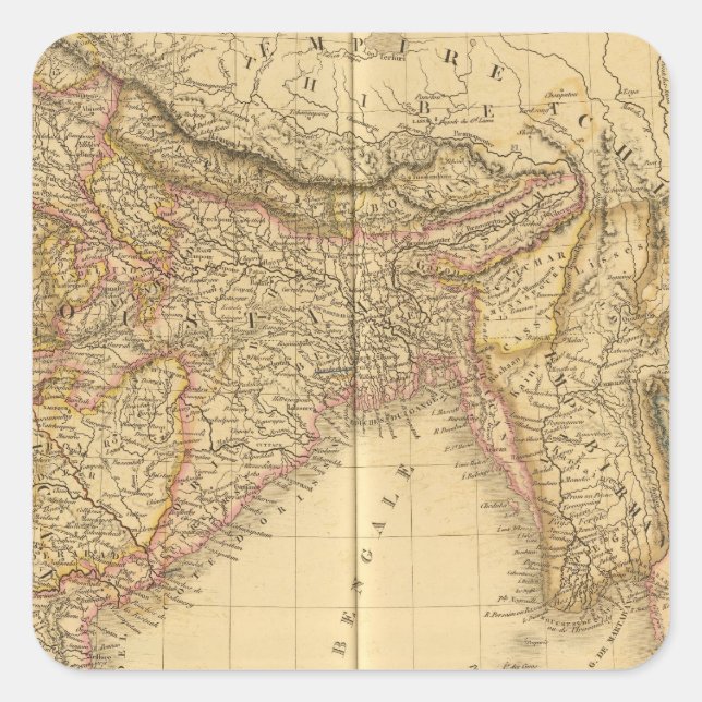 Pegatina Cuadrada La India 5 (Anverso)