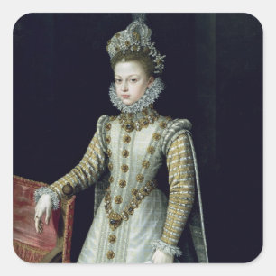 Pegatina Cuadrada La infanta Isabel Clara Eugenie 1579