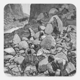 Pegatina Cuadrada La insurrección en Herzegovina