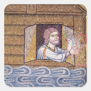 Pegatina Cuadrada La inundación, desde el Atrio