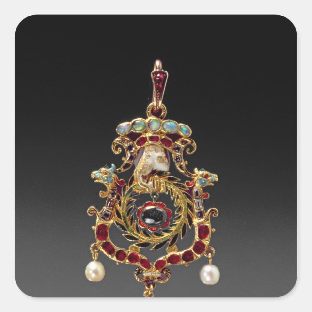 Pegatina Cuadrada La joya de Aberdeen (Anverso)