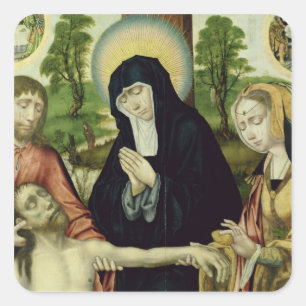 Pegatina Cuadrada La lamentación del Cristo muerto, c.1520