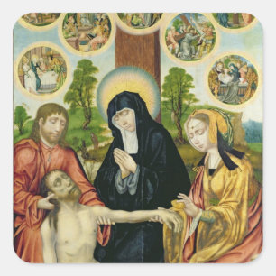 Pegatina Cuadrada La Lamentación del Cristo muerto, c.1520