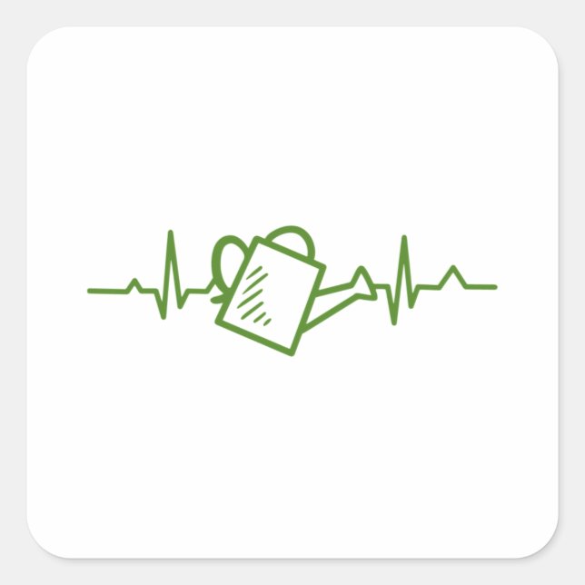 Pegatina Cuadrada La lata de agua de jardinería (Anverso)