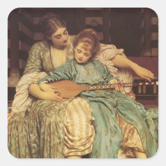 Pegatina Cuadrada La lección de música