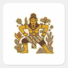 Pegatina Cuadrada La Lengua Amarga (Serunting Sakti)