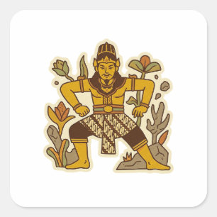 Pegatina Cuadrada La Lengua Amarga (Serunting Sakti)