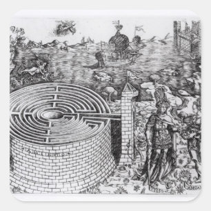 Pegatina Cuadrada La leyenda de Theseus