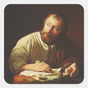 Pegatina Cuadrada La llamada del apóstol Mateo
